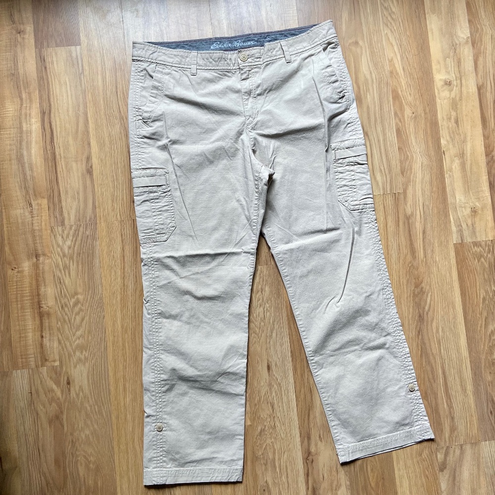 Eddie Bauer Tall Hiking Cargo Ankle Pants Tall 14 Convertible